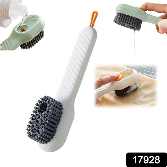 Multifunctional Scrubbing Brush with Liquid / Soap Dispenser, Cleaning Brush with Liquid / Soap Dispenser, Shoe Brush for Cleaning, Cloth Cleaning Brush with Handle Liquid Shoe Brush For Shoe Clothes (1 Pc)