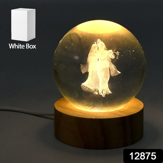 3D Crystal Ball lamps for Bedroom 3D Lamps for Home Decoration 3D Crystal Ball Night Light Gifts for Women Gifts for Men Room Decor Items for Bedroom for Friend and Family (1 Pc)