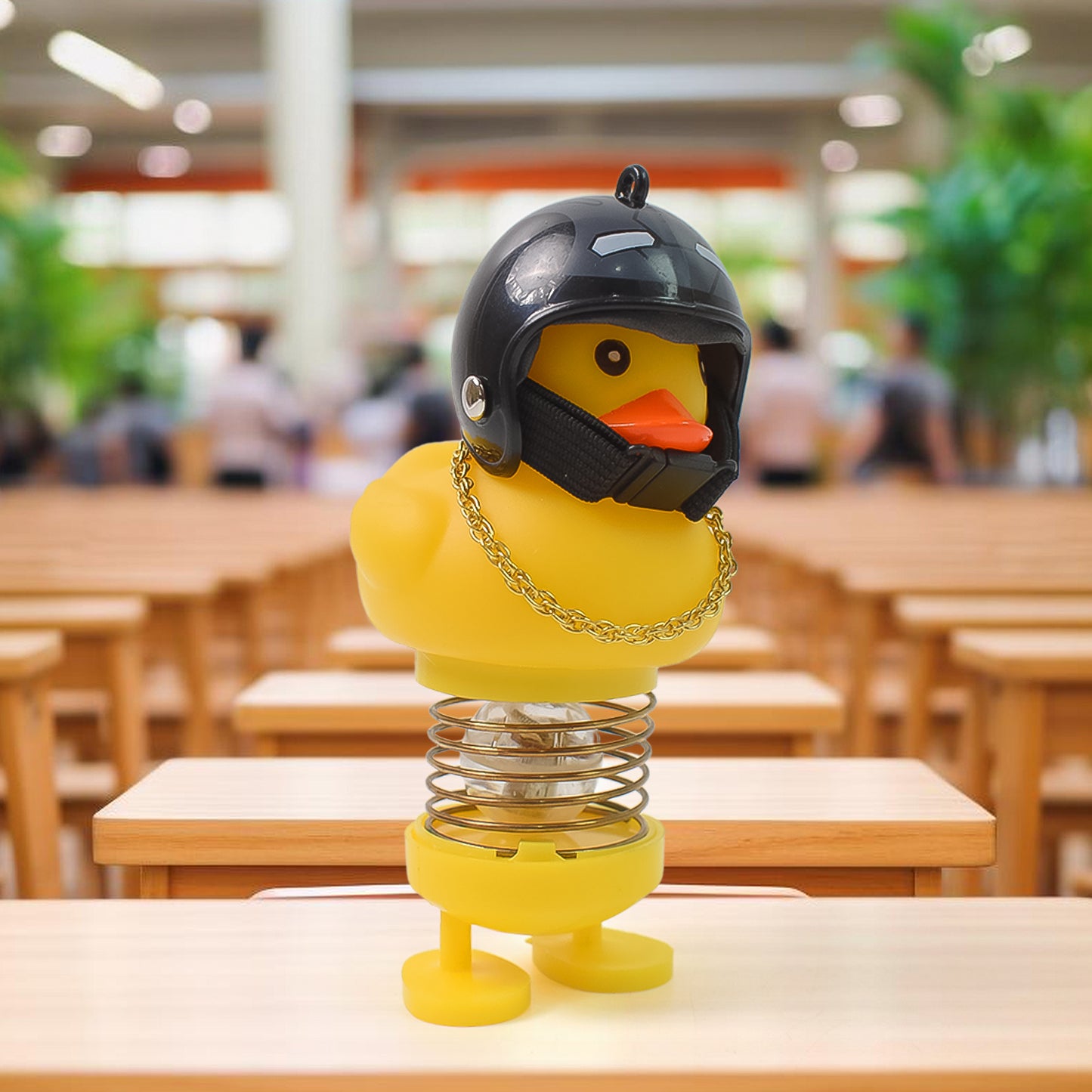 Spring Doll Dance Toy Duck Car Bicycle Bell With Propeller Helmet (1 Pc Mix Design)