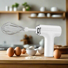 Wireless handheld mixer with charging capability, includes 2 portable whisks