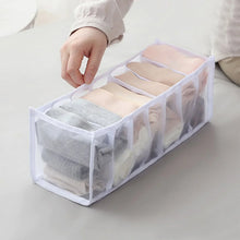 Organizing laundry bag with nine compartments