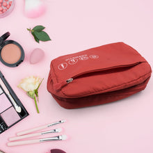 Zippered travel bag for cosmetics, waterproof