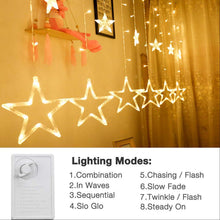 Bright star curtain lights with various light modes