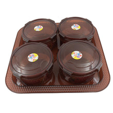 Elegance Tray, Plastic Airtight 4 Pieces Storage Container and 1 Piece Serving Tray with Lids