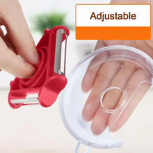 Multi-function kitchen tool, rotary slicer and peeler with cutter