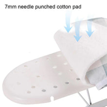 Compact and durable ironing pad for household and shop fabric ironing tasks.