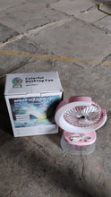 Desktop Fan - Camping Fan with LED Light, Portable Humidifying Fan (1 Pc / Plug & Play Fan)