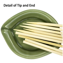 Bamboo BBQ skewers with a wooden texture.