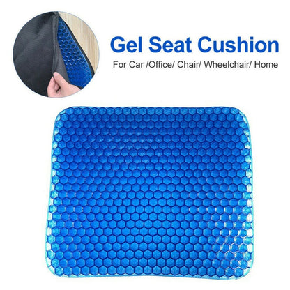 Silicone gel cushion pad for car seats, showing its flexibility and supportive features