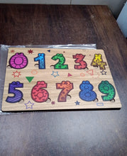 Wooden Number Puzzle Learning Educational Board (1 Set / 28×20 Cm)